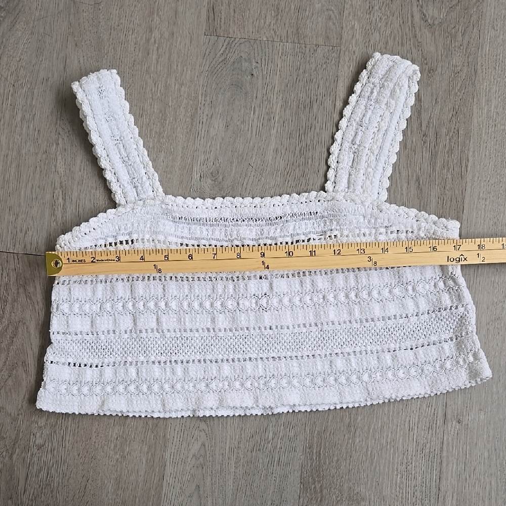 Aerie Crochet Textured Crop Top Size L - Picture 12 of 15